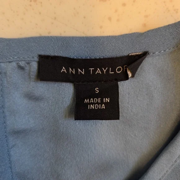 Ann Taylor Light Blue Beaded Tank Top - Picture 4 of 5